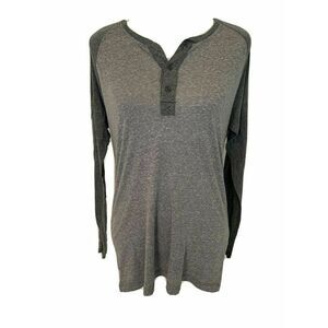 Splendid Mills Womens Solid Gray Long Sleeve Top T Shirt Medium